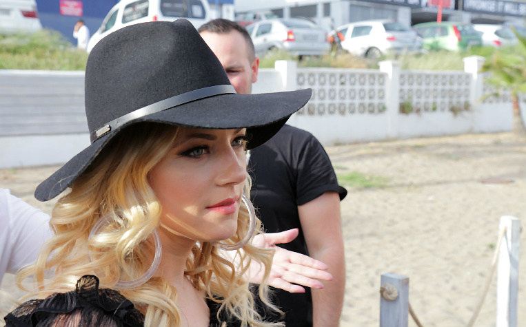 Katheryn Winnick at Playa Padre in Marbella